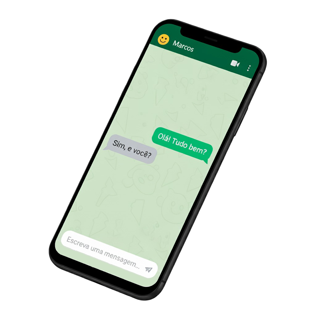Celular com mensagem